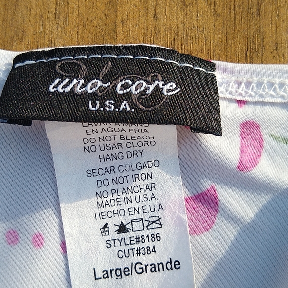 White floral keyhole dress size Small - Picture 11 of 11